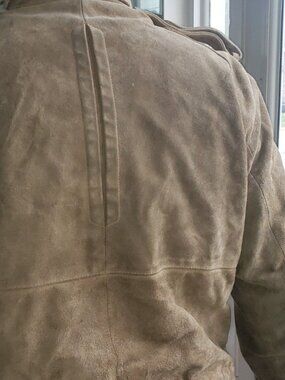 Vintage Geronimo Suede Fine Leather Bomber Jacket Fur Lined Men 44 XL